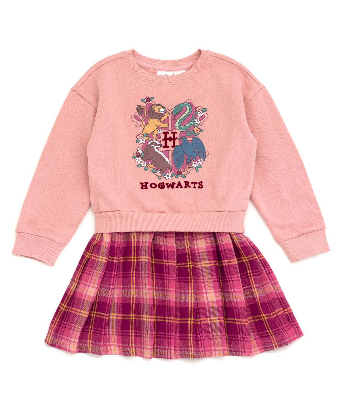 Платье Harry Potter Fleece Flannel Oversized Dress для девочек, цвет: Розовый — фото 1