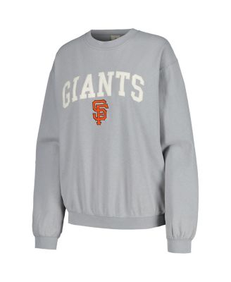 Women's Gray San Francisco Giants Pigment Dye Pullover Sweatshirt