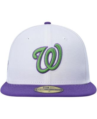 Men's White Washington Nationals Side Patch 59FIFTY Fitted Hat