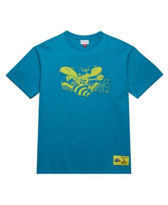 Men's Teal Charlotte Hornets Hardwood Classics Neon Nights Premium T-Shirt