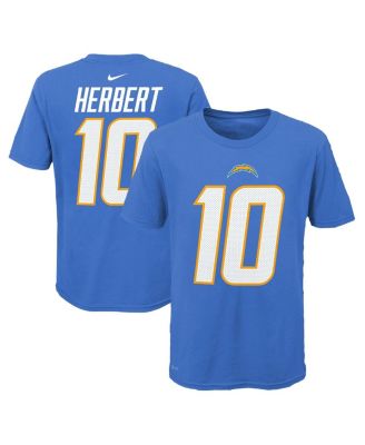 Nike - Big Boys and Girls Justin Herbert Powder Blue Los Angeles Chargers Team Pride Player Name Number T-Shirt