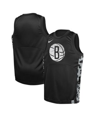 Nike - Big Boys and Girls Black Brooklyn Nets Courtside Starting Five Team Jersey