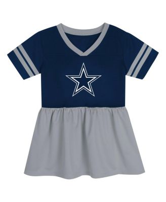 Preschool Girls Navy/Gray Dallas Cowboys Stadium Lights Fashion Jersey Dress