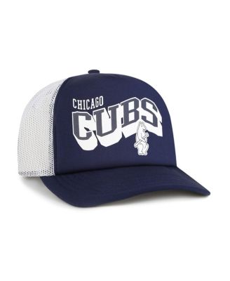 Men's Navy Chicago Cubs Meander Foam Trucker Snapback Hat