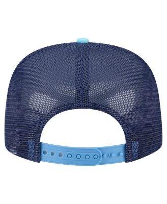 Men's White/Light Blue Tampa Bay Rays Retro Script Trucker 9FIFTY Snapback Hat