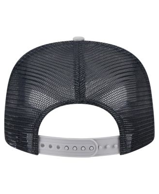 Men's White/Gray New York Yankees Retro Script Trucker 9FIFTY Snapback Hat