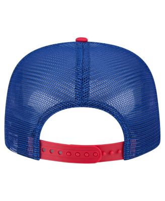 Men's White/Red Chicago Cubs Retro Script Trucker 9FIFTY Snapback Hat