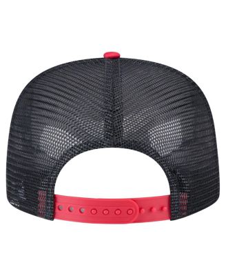 Men's White/Red Boston Red Sox Retro Script Trucker 9FIFTY Snapback Hat