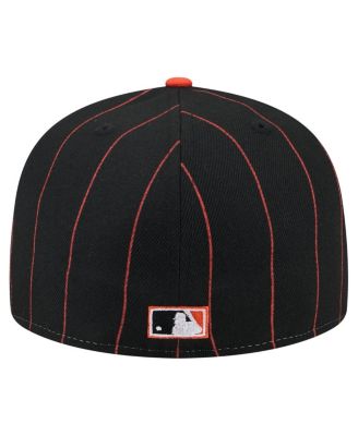 Men's Black San Francisco Giants Pinstripe 59FIFTY Fitted Hat