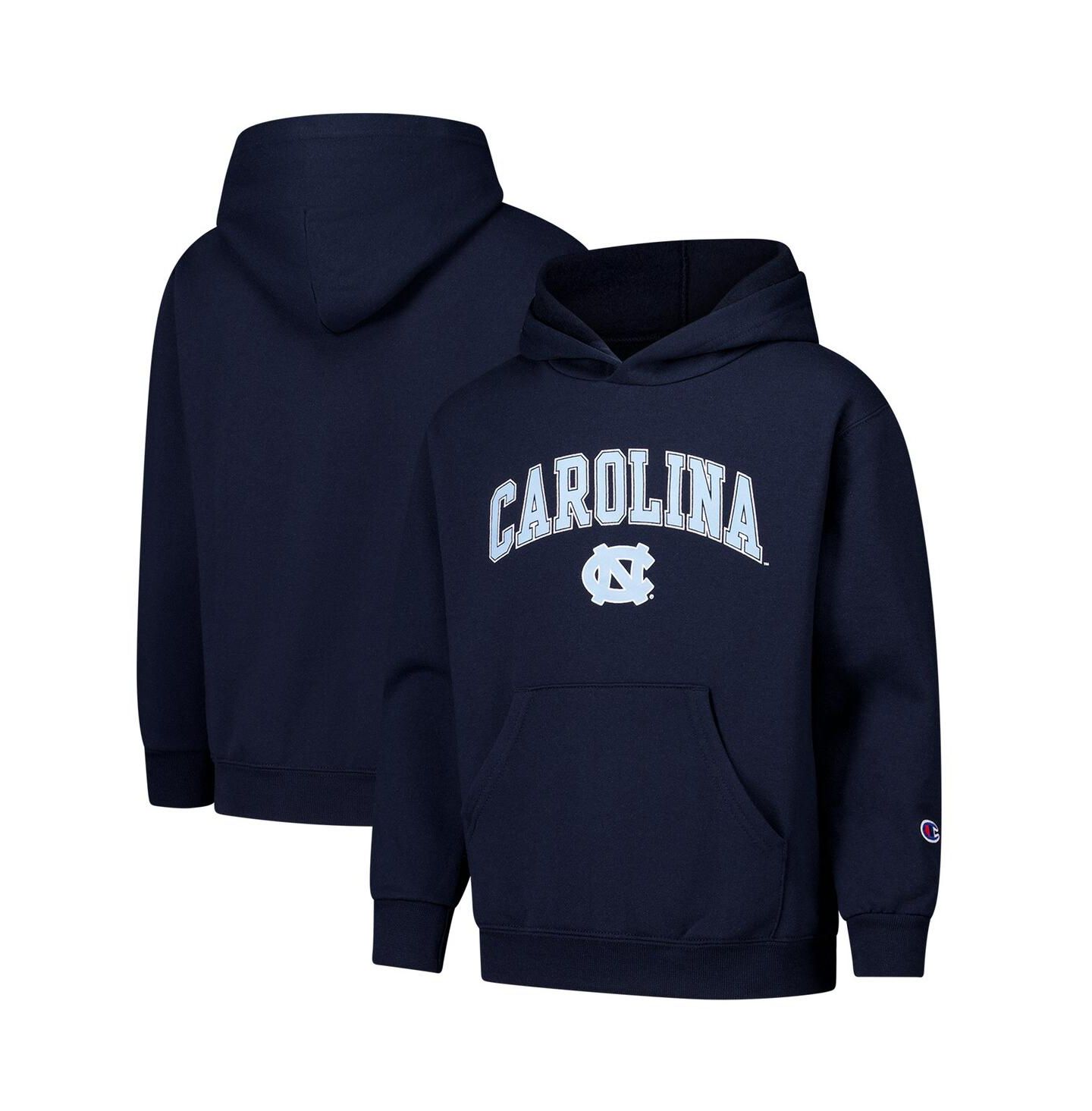 Детские худи Champion Navy North Carolina Tar Heels Campus Pullover — фото 1