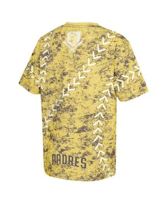 Big Boys and Girls Gold San Diego Padres Slide Score Bold T-Shirt