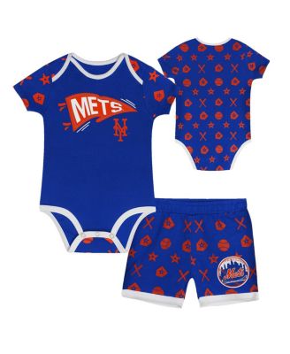 Outerstuff - Baby Boys and Girls 2-Piece Blue New York Mets On Deck Diaper Cover Set