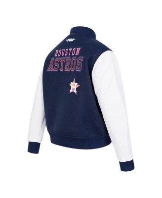 Women's Navy Houston Astros Game Day Classics Wool Varsity Jacket