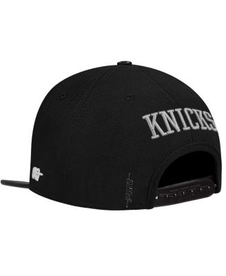Men's Cream/Black New York Knicks French Terry Snapback Hat