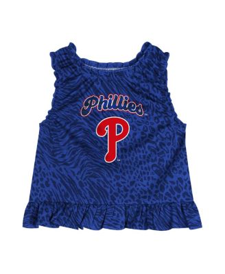 Baby Boys and Girls 2-Piece Blue Philadelphia Phillies Playground Dress and Bloomers Set