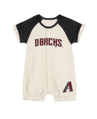 Baby Boys and Girls White Arizona Diamondbacks Slide Run Raglan Coveralls