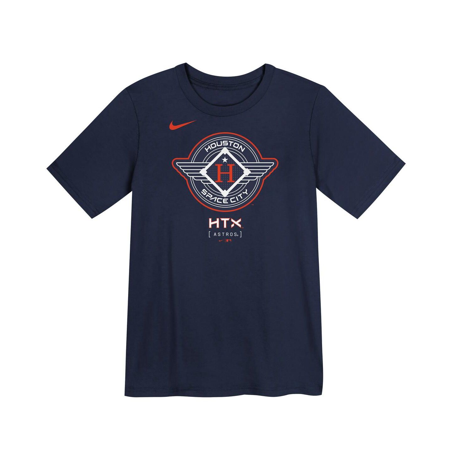 Футболка Nike Navy Houston Astros 2025 City Connect для мальчиков — фото 2