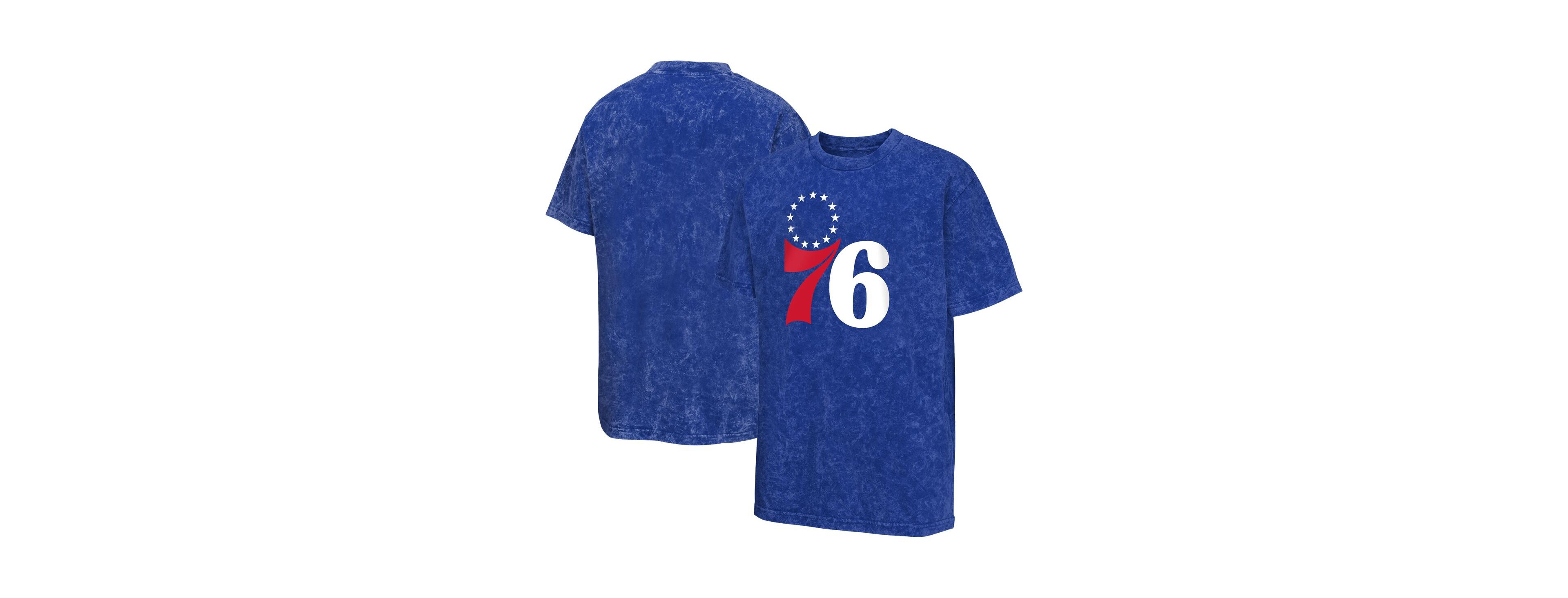 Outerstuff Big Boys and Girls Royal Philadelphia 76ers Rugged Defense T-Shirt