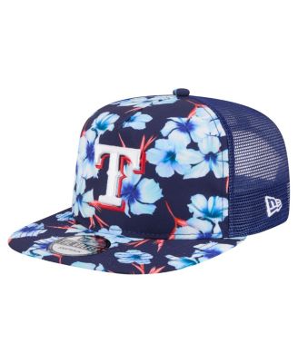 New Era - Men's Royal Texas Rangers Adventure Pattern Golfer Trucker Snapback Hat