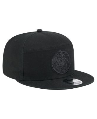 Men's Black Dallas Mavericks Adventure Canvas Split Panel 9FIFTY Snapback Hat