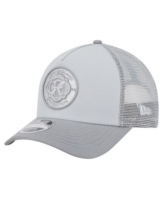 Men's Gray New England Revolution Color Pack 9FORTY A-Frame Adjustable Trucker Hat