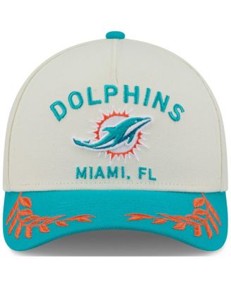 Men's Cream/Aqua Miami Dolphins 2025 NFL Draft 9FORTY A-Frame M-Crown Adjustable Hat
