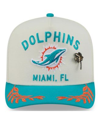 Men's Cream/Aqua Miami Dolphins 2025 NFL Draft A-Frame 59FIFTY Fitted Hat