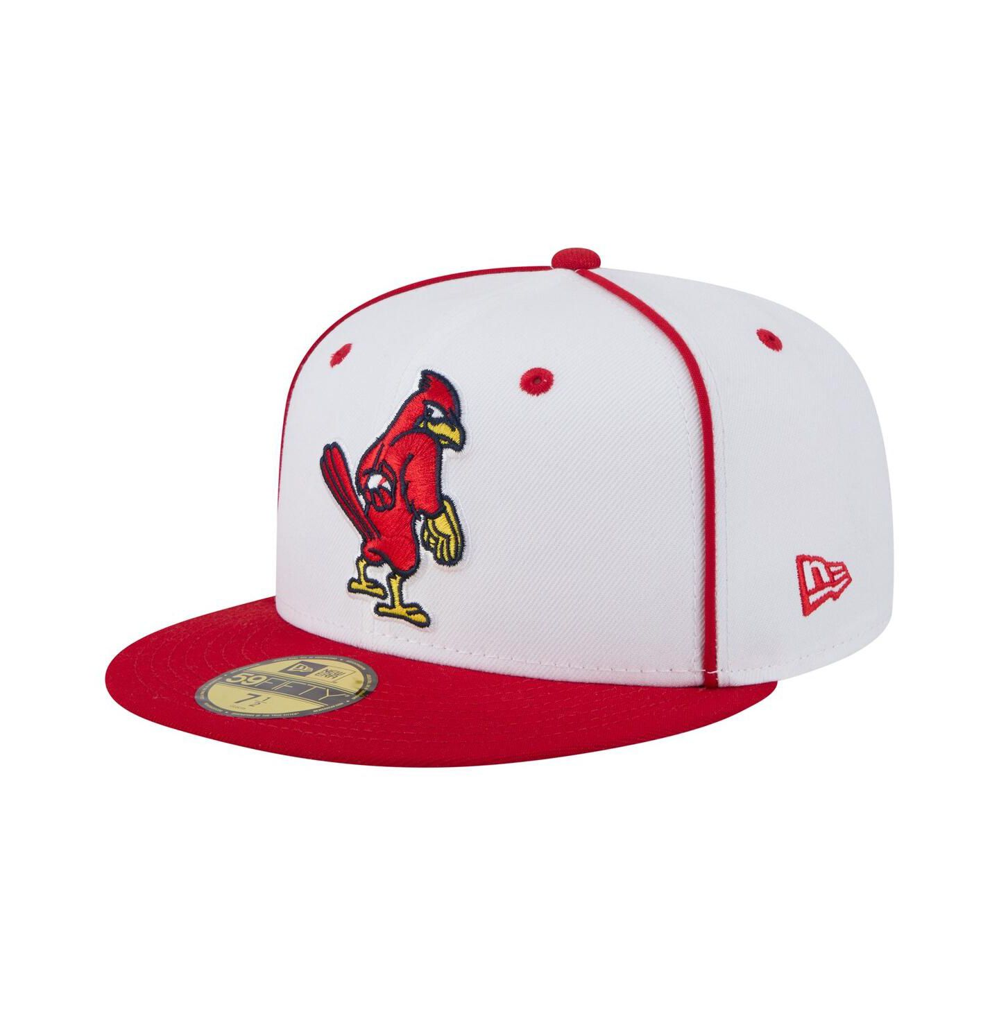 Мужская кепка New Era White/Red Memphis Redbirds Authentic Collection 59FIFTY Fitted Hat — фото 1