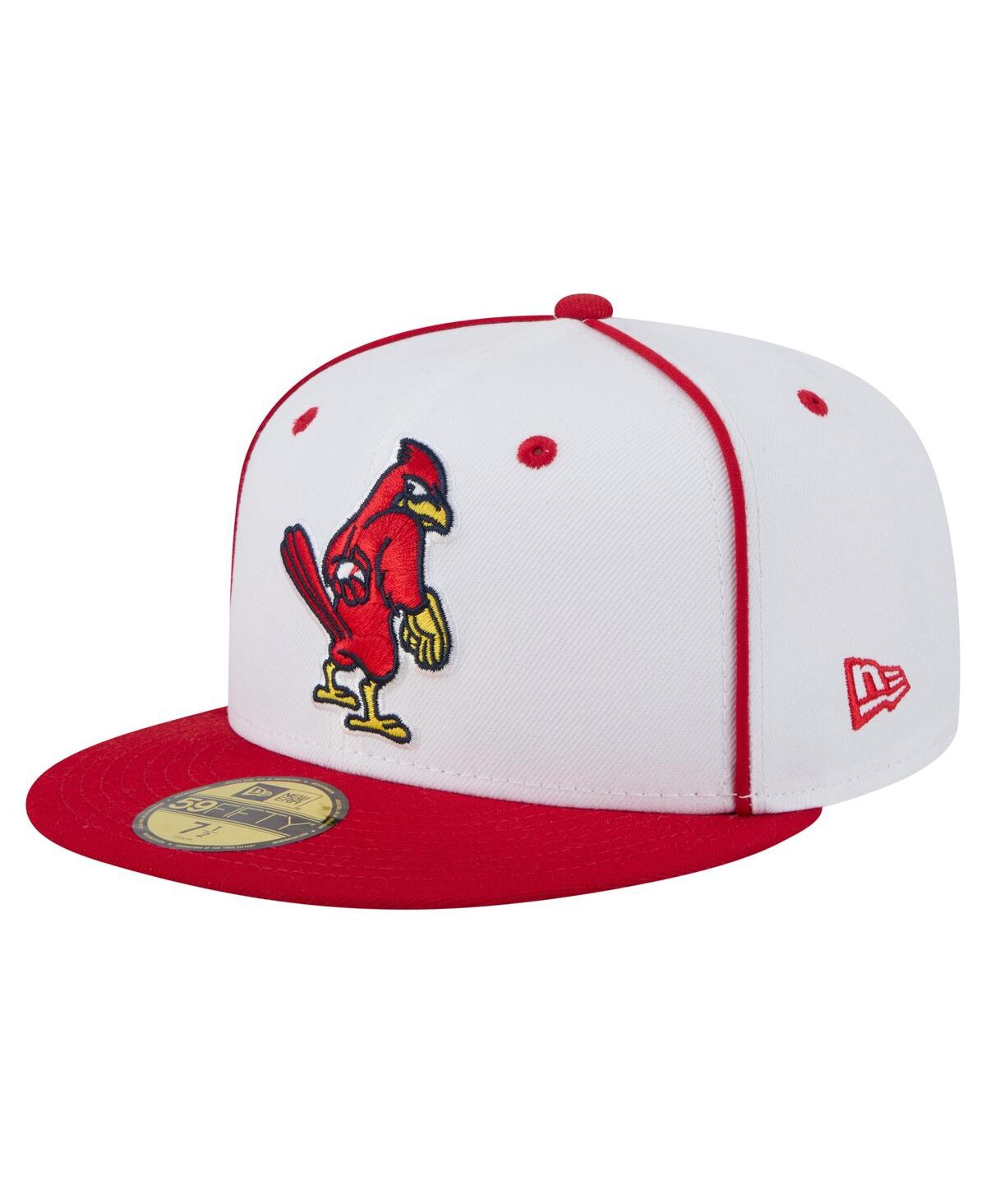 New Era Men's White/Red Memphis Redbirds Authentic Collection 59FIFTY Fitted Hat - White, Red