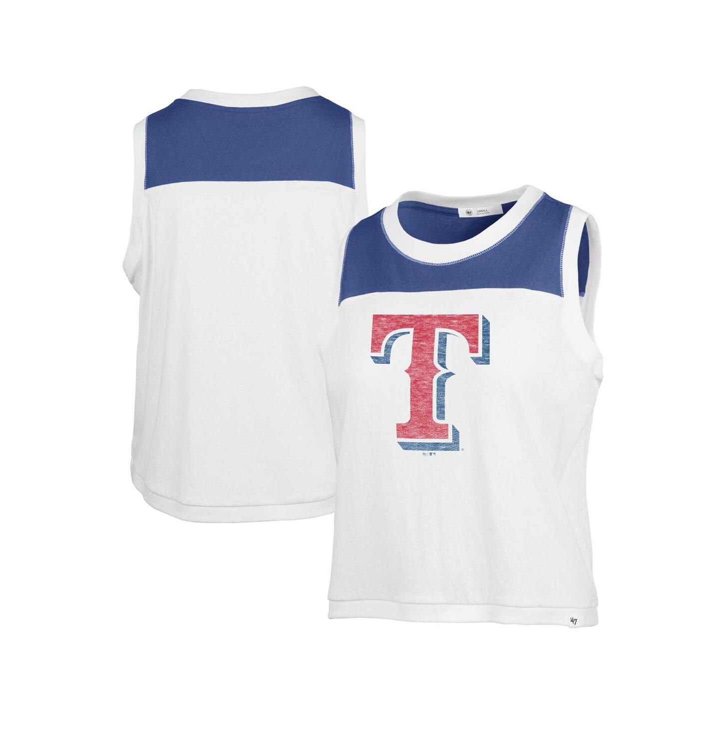 Женский топ '47 Brand White Texas Rangers Premier Zoey Waist Length — фото 1