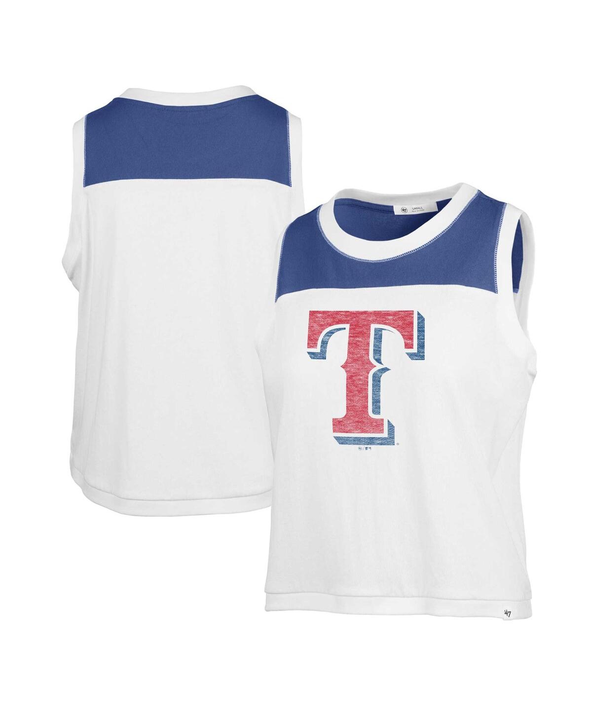 Women's White Texas Rangers Premier Zoey Waist Length Tank Top - White