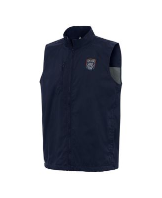 Antigua - Men's Navy San Diego FC Brisk Full-Zip Vest