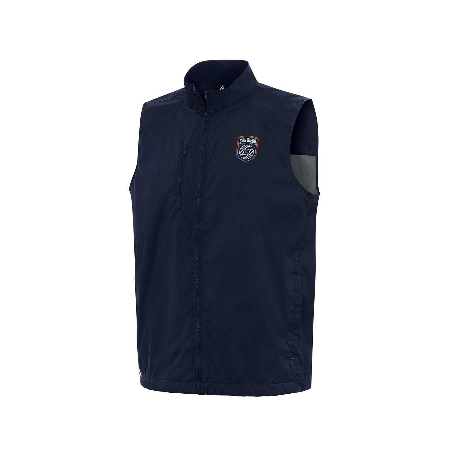 Мужской жилет Antigua Navy San Diego FC Brisk Full-Zip Vest — фото 1