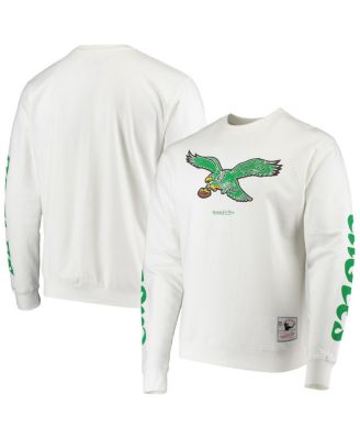 Mitchell & Ness - Men's White Philadelphia Eagles Rings VIP Champions Pullover Sweater