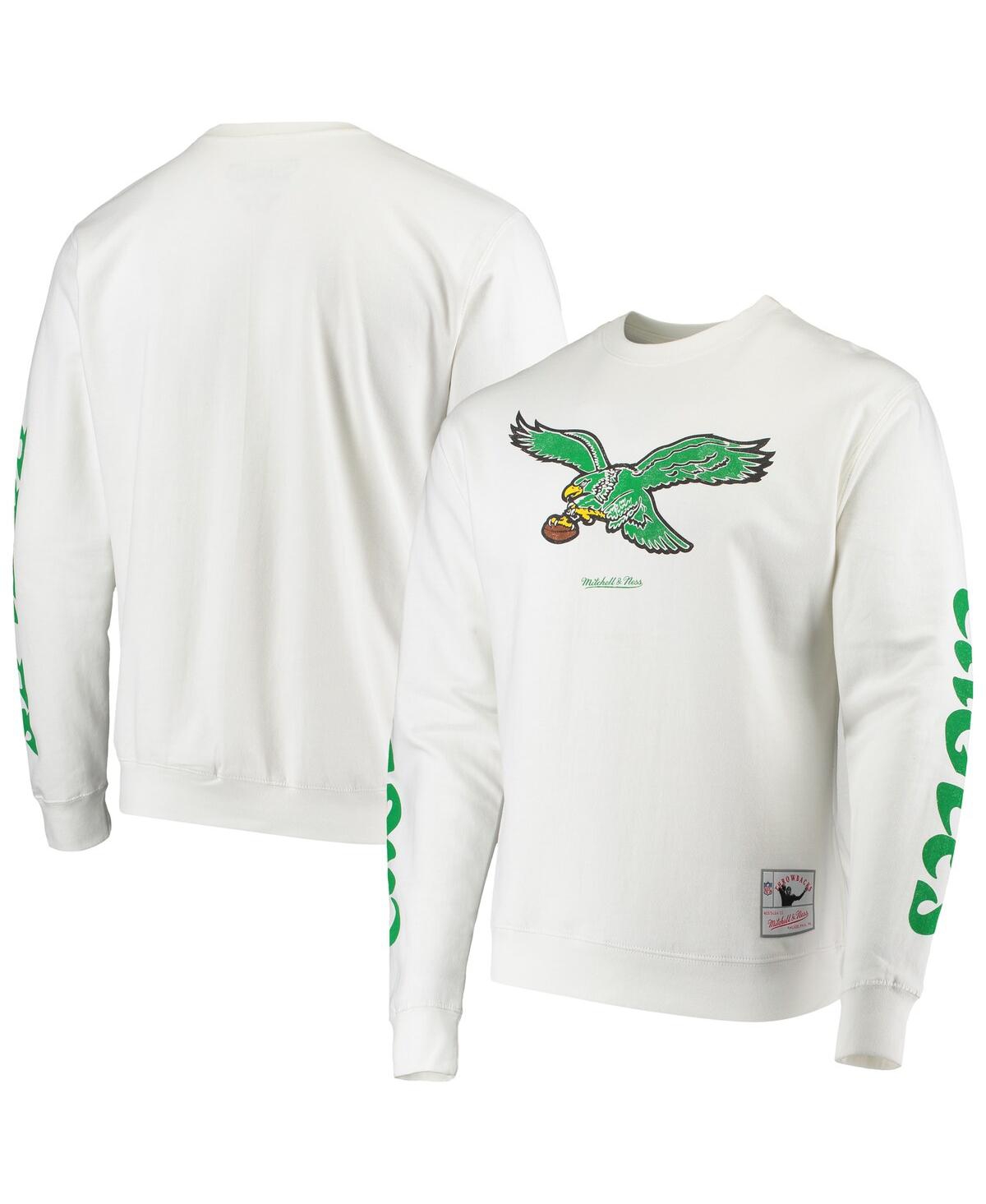 Men's White Philadelphia Eagles Rings Vip Champions Pullover Sweater - White
