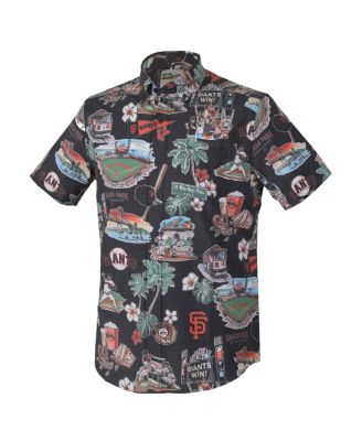 Men's Black San Francisco Giants Scenic Tri-Blend Performance Button-Up Top