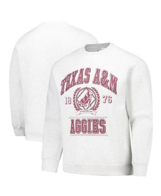 Established & Co. - Men's and Women's Ash Texas A M Aggies Vintage Crest Pullover Sweatshirt