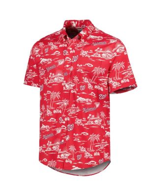 Men's Red Washington Nationals Kekai Performance Button-Up Shirt