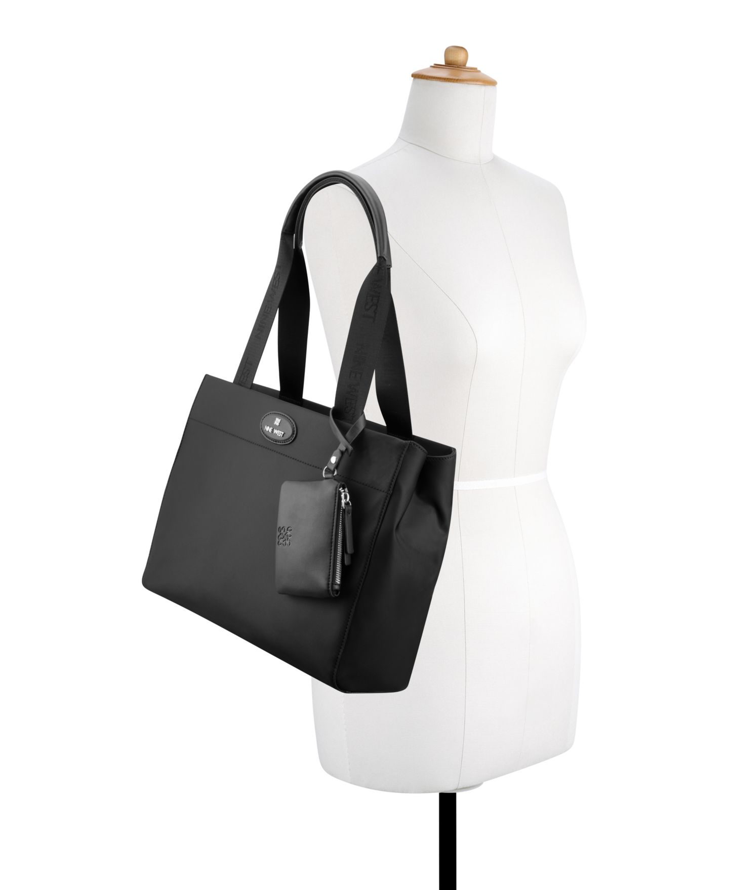 Женская сумка Nine West Pyper Large Laptop, цвет: Чёрный — фото 5