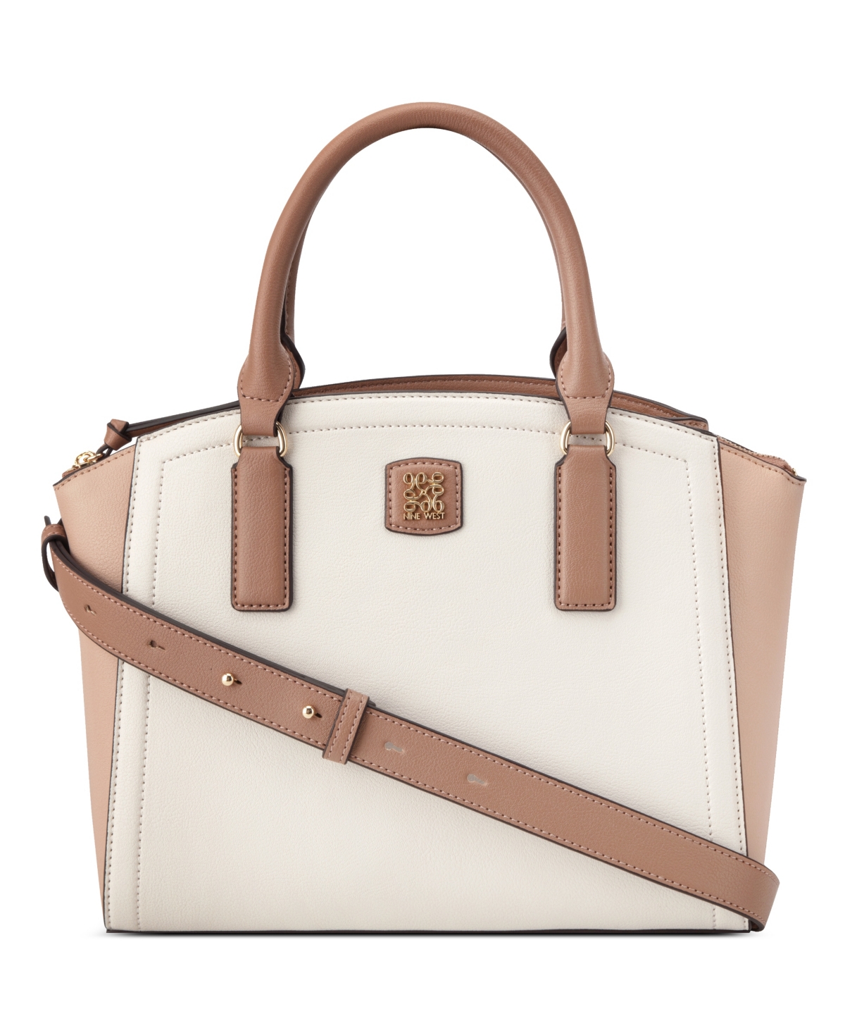 Shop Nine West Coen Medium Satchel Bag In Milk Multi