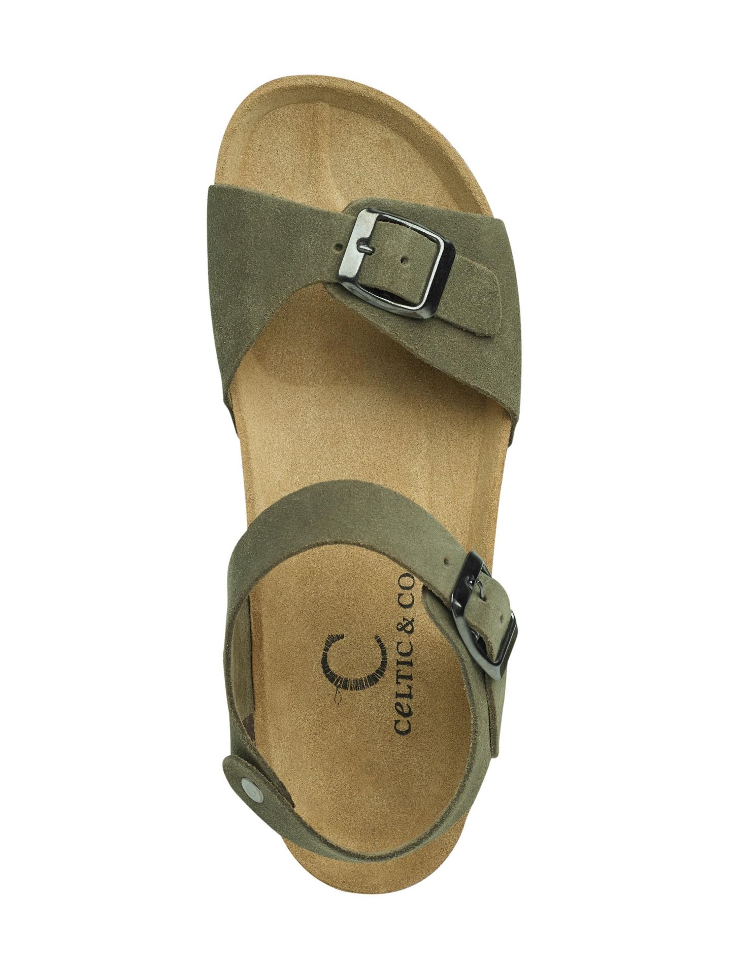 Женские сандалии Celtic & Co. Low Wedge Dbl Buckle Sandal, цвет: Оливковый — фото 5