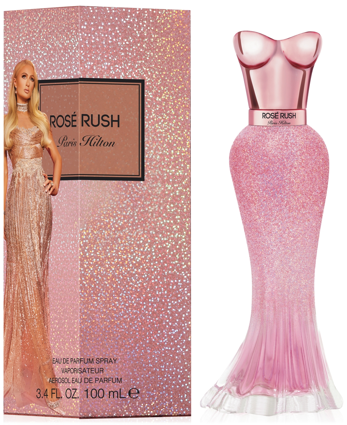 Paris Hilton Rose Rush Eau De Parfum Spray, 3.4 Oz.