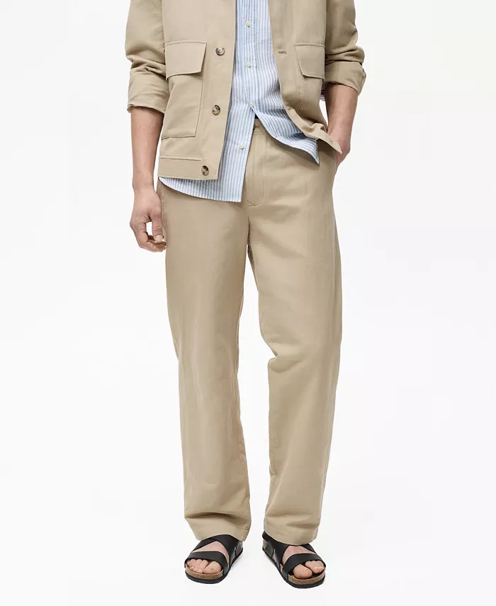Men's Regular-Fit Linen Pants