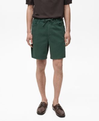 MANGO - Men's Denim 8.07" Drawstring Shorts