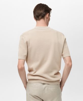 Men's Openwork Knit Structured Shirt