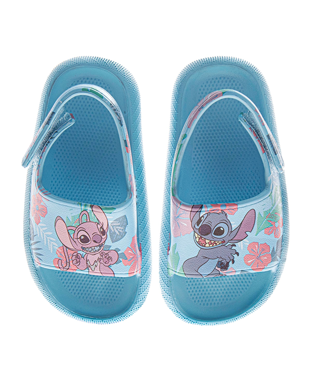 Disney Toddler Girls Stitch And Angel Slip On Slides In Blue