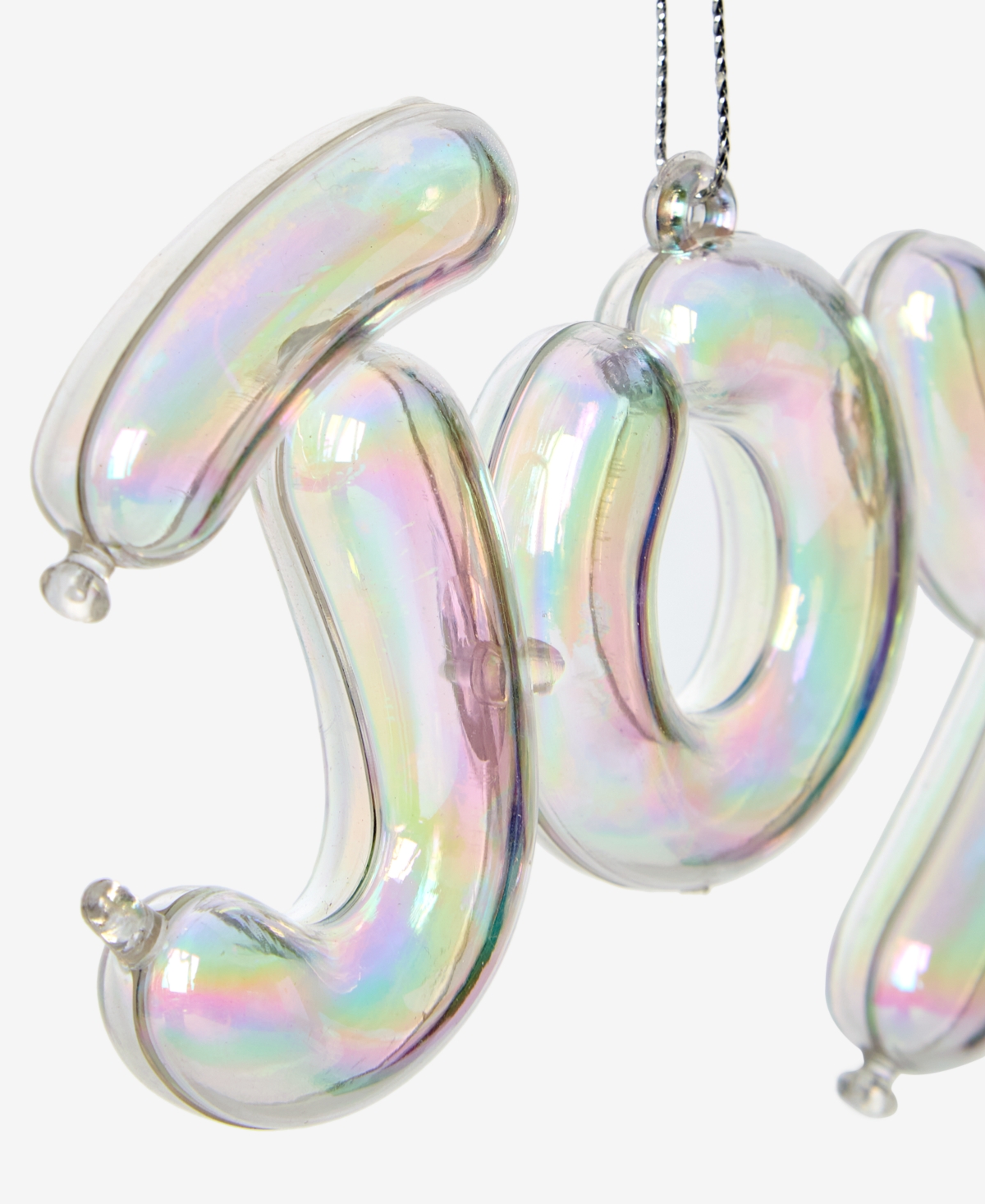 Holiday Lane Pastel Shine Iridescent Joy Ornament, Macy's Exclusive In Transparent