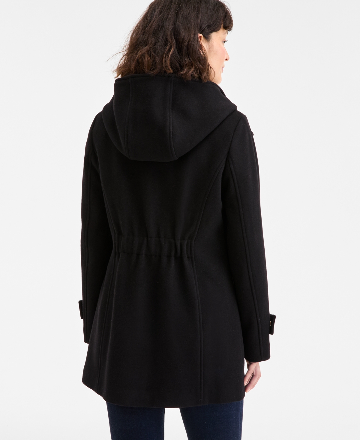 Michael Kors Michael  Women's Hooded Button-front Coat, Exclusively At Macy's In Black