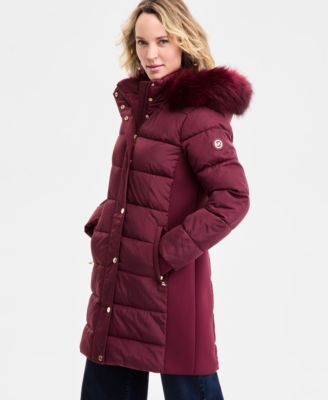 Women's Faux-Fur-Trim Hooded Puffer Coat, Exclusively at Macy's