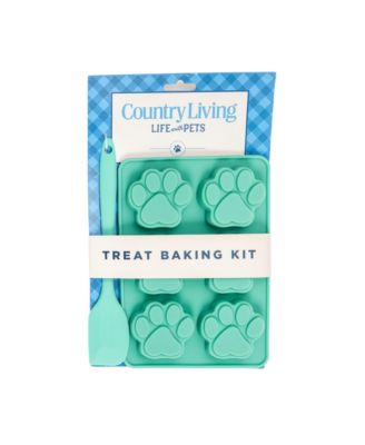 3-Piece Silicone Baking Kit – Includes 2 Baking Trays (6-Cavity Paw Print Mold) & Spatula – for Dog Treats